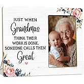 LUERHUI Great Grandma Baby Announcement Gifts Picture Frame for Grandmother, First Time Great Grandma Wooden Picture Frames