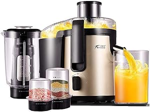 Countertop Blenders & Centrifugal Juicers, Multifunction Juicer For Fruits And Vegetables, 3 Mixing Cup And Juice & Pulp Separation Function