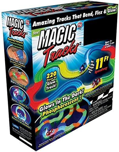 Hhobake Race Track,Magic Track,Glowing Race Track Sets,220pieces(Colourful)