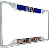 Desert Cactus Sigma Gamma Rho Car Accessories SGRhos Sigmas Metal License Plate Frame and Tag Holder for Front or Rear of Vehicle (Metal Car Mount Placa - Standard)