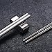 Devico 10 Pairs Premium Quality Metal Chopsticks 18/10 Stainless Steel, Reusable Dishwasher-safe, Lightweight 9.45 Inches Length, Chopstick Set