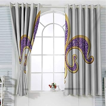 Amazon Com Jinguizi Fleur De Lis Blackout Curtains For Bedroom