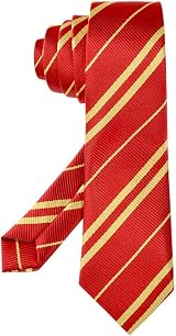 Aomig Wizard School Tie Red Striped Cosmetic Tie for Party Costume