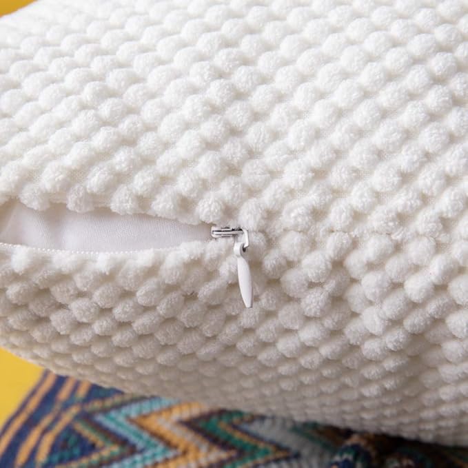 MIULEE Juego de 2 Soft Fundas granulado Fundas para Cojines ...