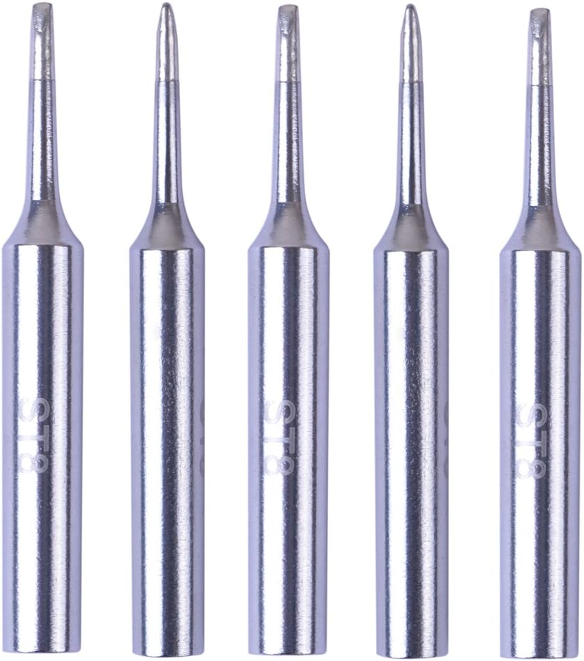 Bleiou 5 Pack Replacement ST8 Soldering Iron Tips for Weller WLC100, SPG40, SP40L, SP40N, SP40NKUS, WP25, WP30, WP35
