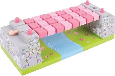 wooden train set bridge