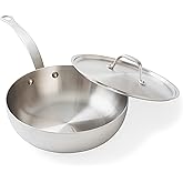 Daniel Boulud Kitchen 3QT Essential Pan – French Inspired Stainless Steel Sautee & Sauce Pan with Heat Resistant Handle, 5-Ply Clad, Induction & Oven Safe, Professional Cookware