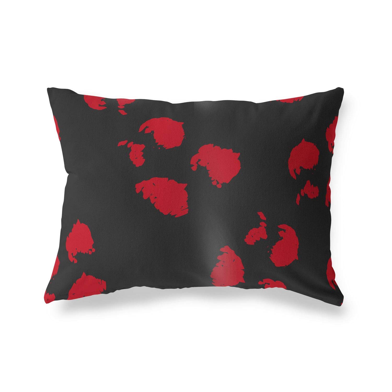 BonaMaison Decorative Cushion Cover, Red Black Throw Pillow Covers, Home Decorative Pillowcases for Livingroom, Sofa, Bedroom, Size: 45X60 Cm - Designed and Manufactured in Turkey