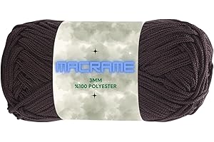 Art of Yarn Polyester Macrame Cord 2mm x 142 Yards (426 feet) Crochet Macrame Rope Bag Crafts Wall Nylon Polypropylene Hangin