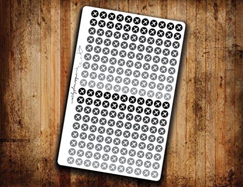 Airplane Planner Sticker Plane Flight Rainbow Circle Icon Die Cut Removable and Repositionable Vinyl Stickers For A5 Planners Filofax Kikki K and More
