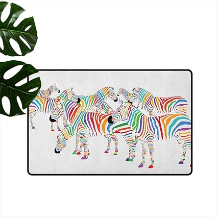 Amazon Com Funny Kitchen Rugs Colorful Cute Animal Herd