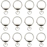 12pcs Round Spring Snap Hooks Swivel Ring Carabiner Clips Eyelet O Rings Buckle for Bags Belts Keychain Purses DIY Accessory (Silver)