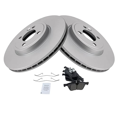 TRQ Front Brake Pad & Rotor Kit Brake Pads Brake Rotor Ceramic Compatible with 2007-2008 Mini Cooper