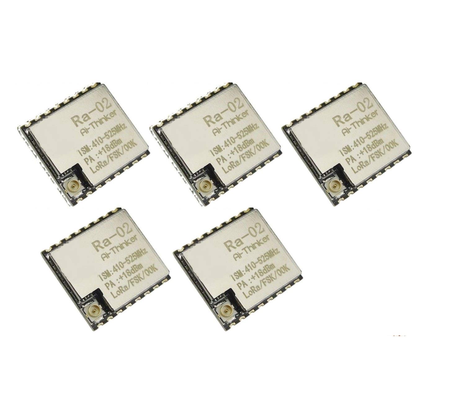 TECNOULAB 5pcs Ra-02 SX1278 433MHz Wireless Serial Port UART Interface LoRa Spread Ra02
