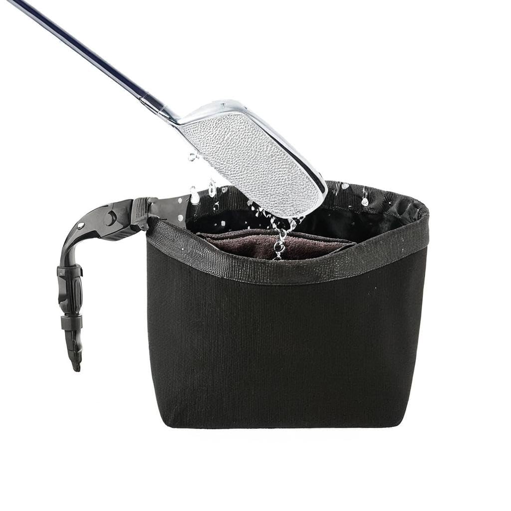 Golf Ball Cleaner, Portable Golf Club and Golf Ball Cleaning Bag, Waterproof Golf Clean Pouch, for Quick Access Rapid Dirt Scrubber Golf Towels Superior, Microfiber Amphibian Wet and Dry, for Exercise