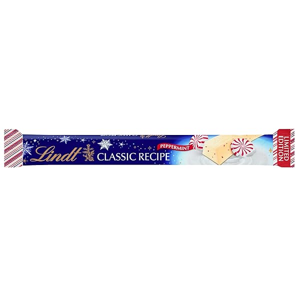 LINDT CLASSIC RECIPE HOLIDAY WHITE CHOCOLATE PEPPERMINT CANDY STICK, 1.2 OZ.