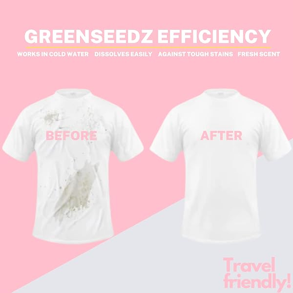 GREENSEEDZ ECO FRIENDLY LAUNDRY DETERGENT SHEETS, UP TO 100 LOADS, POWERFUL STAIN AND ODOR REMOVAL, FRESH SCENT, SKIN FRIENDLY, EASY FOR TRAVEL, HAND WASHING SAFE, BIODEGRADABLE LAUNDRY SHEETS, HE