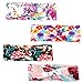 Adecco LLC 6 Pack Headbands for Women Boho Cute Elastic Hairbands Turban Stretchy Floral Style Criss Cross Head Wrap