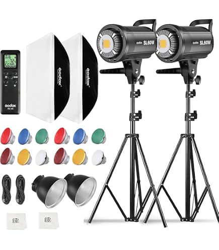 Godox SL60II-Bi LED Video Light Kit 2 Pack 2800K-6500K Bi-Color