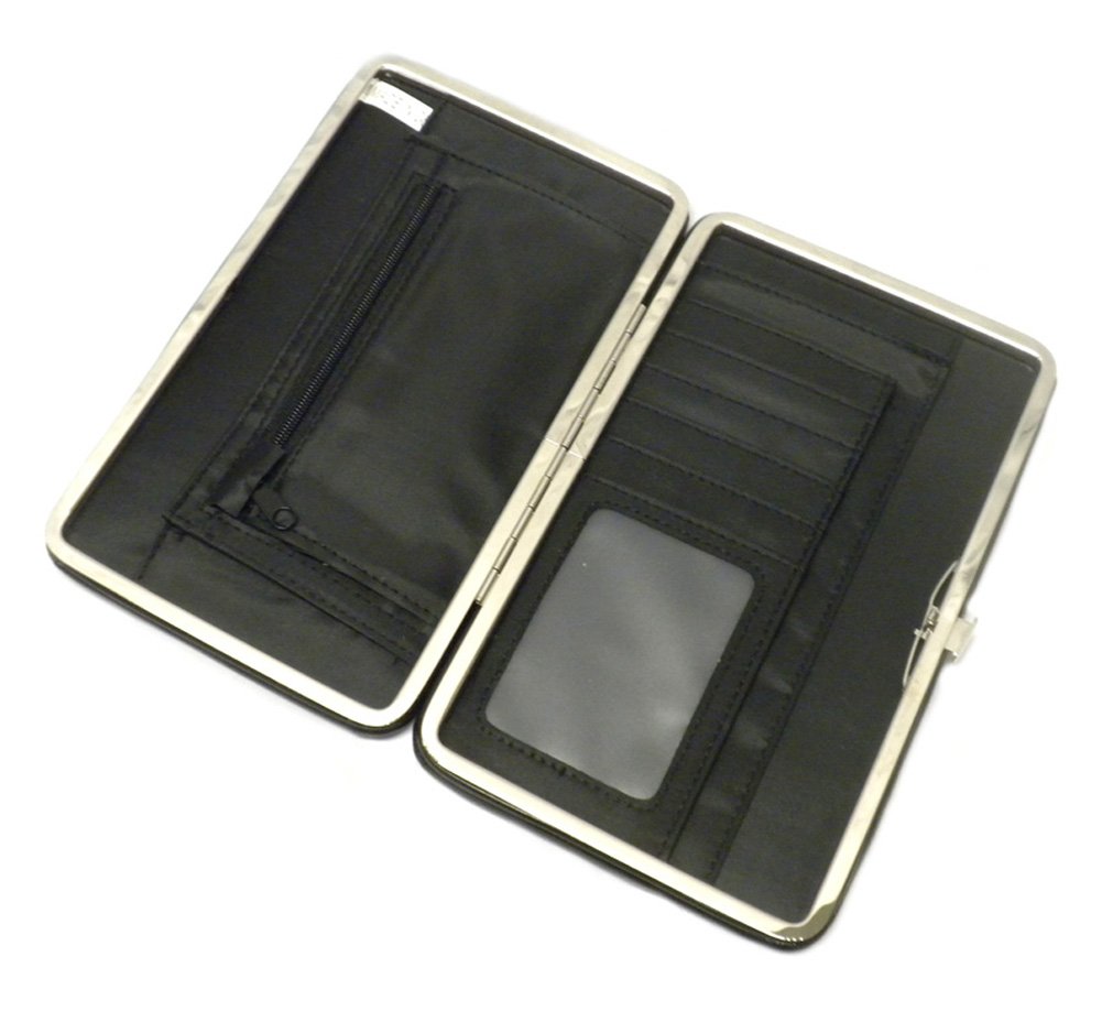 CAS Organizer Women Clutch Leather Coatings Wallet Hard Pouch Purse