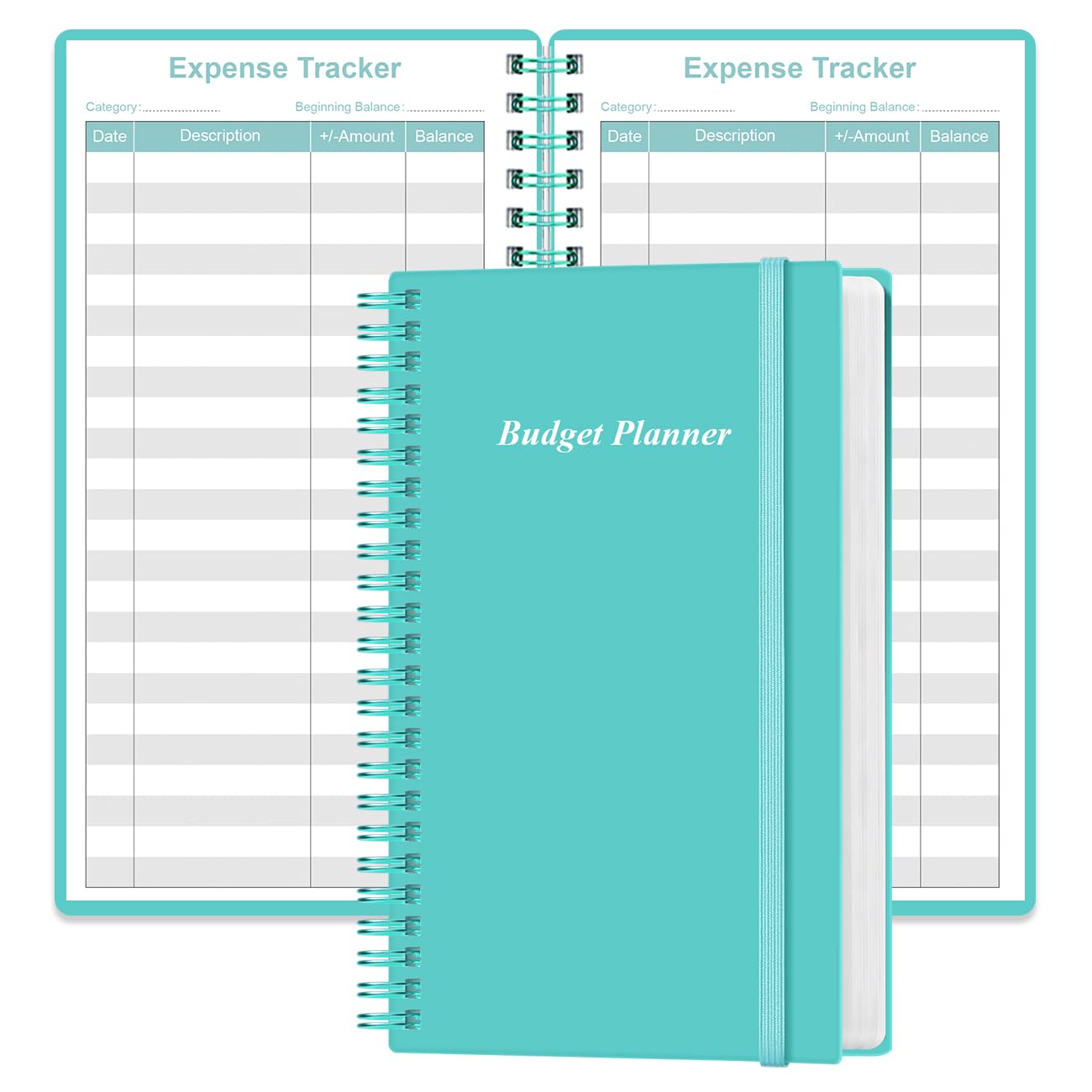 Budget Planner - A6 Expense Budget Tracker, Budget Book for Ledger Book, Money Organizer for Wallet, 3.75" x 6.75", Teal