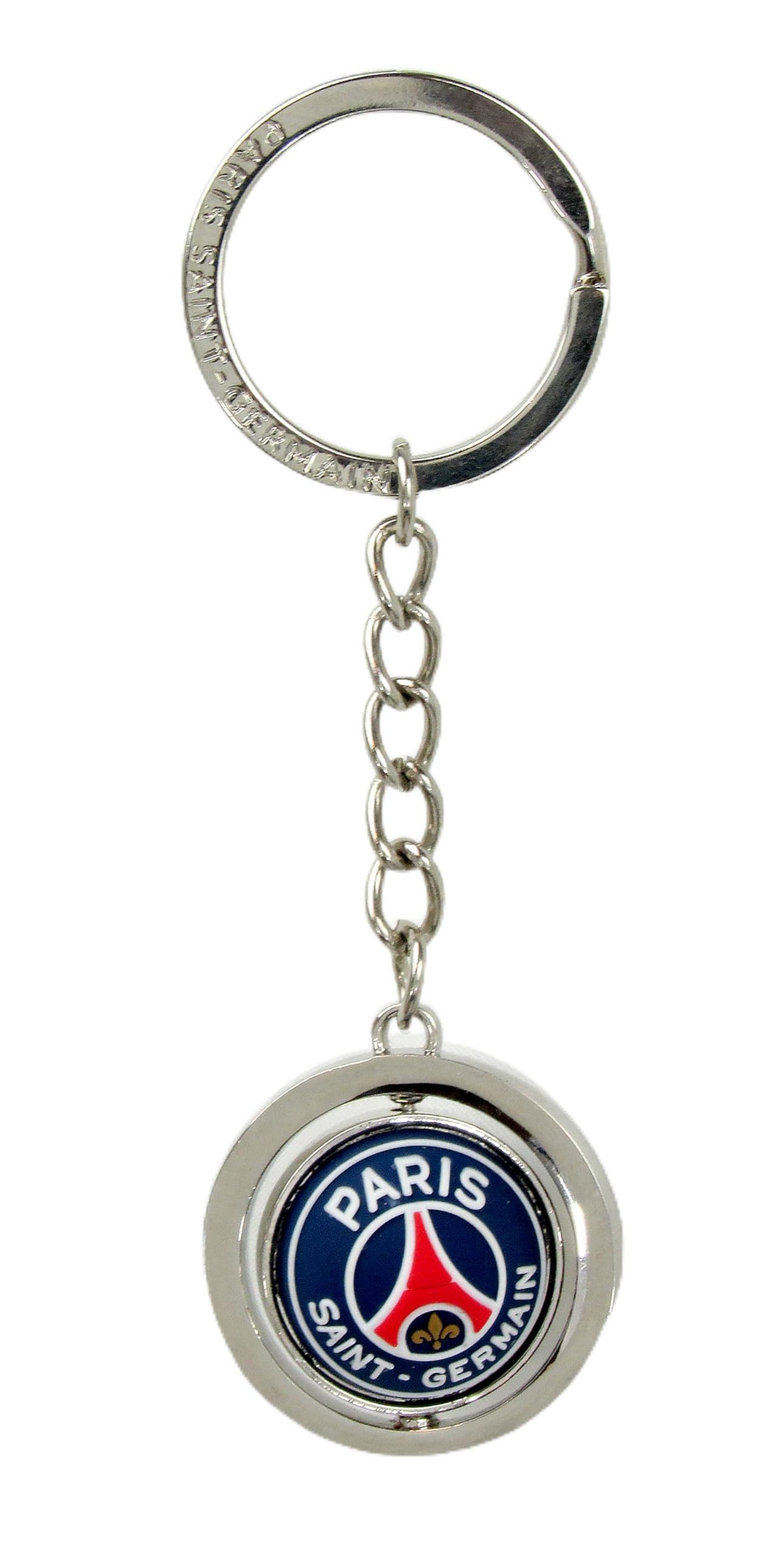 Paris Saint-Germain Official Collection PSG Spinning Ball Keyring, Blue, One size
