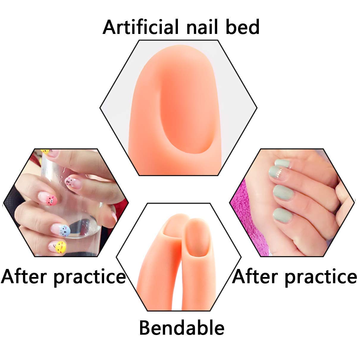 Buqikma Nail Trainer Practice Hand Flexible Movable and Foot False Model Foot Nail Art Acrylic Manicure Tool For Nail Art Training Beginners (left foot + right hand) : Beauty