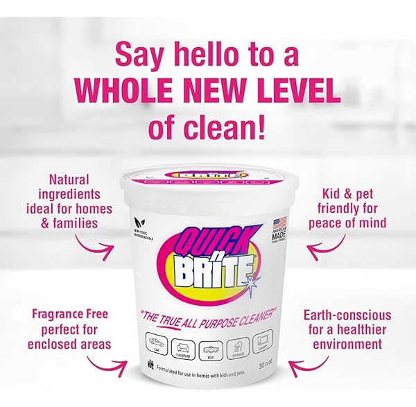 QUICK ‘N BRITE ALL PURPOSE CLEANING PASTE, TRUE ALL PURPOSE CLEANER, CONCENTRATED, 30 OZ