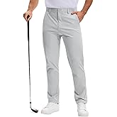 AOHIKE Mens Golf Pants Stretch - Lightweight Quick Dry Work Dress Pants 30" Slim Fit Casual Slacks for Men with 6 Pockets