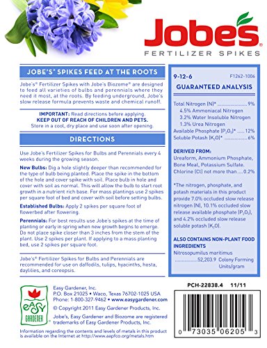 Jobe's Bulbs and Perennials Fertilizer Spikes, 18 Spikes