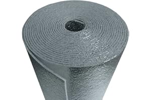 TRADE WINDS 5mm 48Inch x 10Ft Reflective Insulation Roll, Double-Sided Aluminum Foil Insulation Sheet, Reflective Window Insulation for Soundproof – Widely Used in RV, Garage, Wall, Attic, Roof, etc.