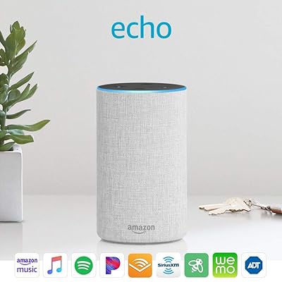 Echo (2nd Generation) - Smart speaker with Alexa and Dolby processing  - Sandstone Fabric