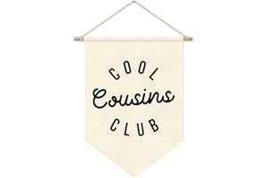 ETVISO Cool Cousins Club Pennant Flag Banner, Boy Girl Cousin Decor, Baby Gift Shower, Wall Hanging Pennant Flag Banner Decor for Playroom Nursery