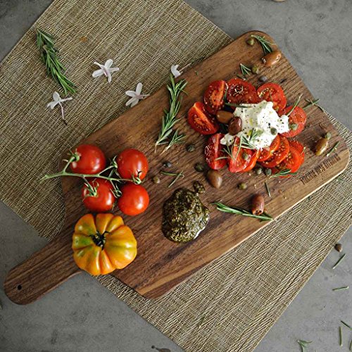 image for Walnut Wood Cutting Board with Handle by Virginia Boys Kitchens - 8x17