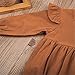 Mother's Angel Infant Romper Baby Girl Twins Outfit Long Sleeve Ruffle Bodysuit