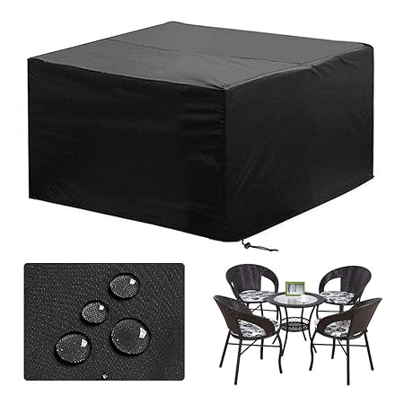 Nasharia Gartenmöbel Abdeckung, Abdeckhaube Atmungsaktiv für Gartenmöbel Wasserdichte Oxford gewebe Sitzgruppe Abdeckhaube, R