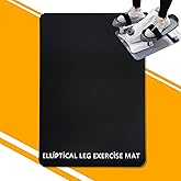 Non-Slip Workout Mat for Under Desk Ellipticals, Ellipse Leg Exerciser Machine Mat, 3mm Thick Exercise Equipment Mats, Improves Machine Stability & Protects The Floor, 23.62 x 16.92 Inches (Black)