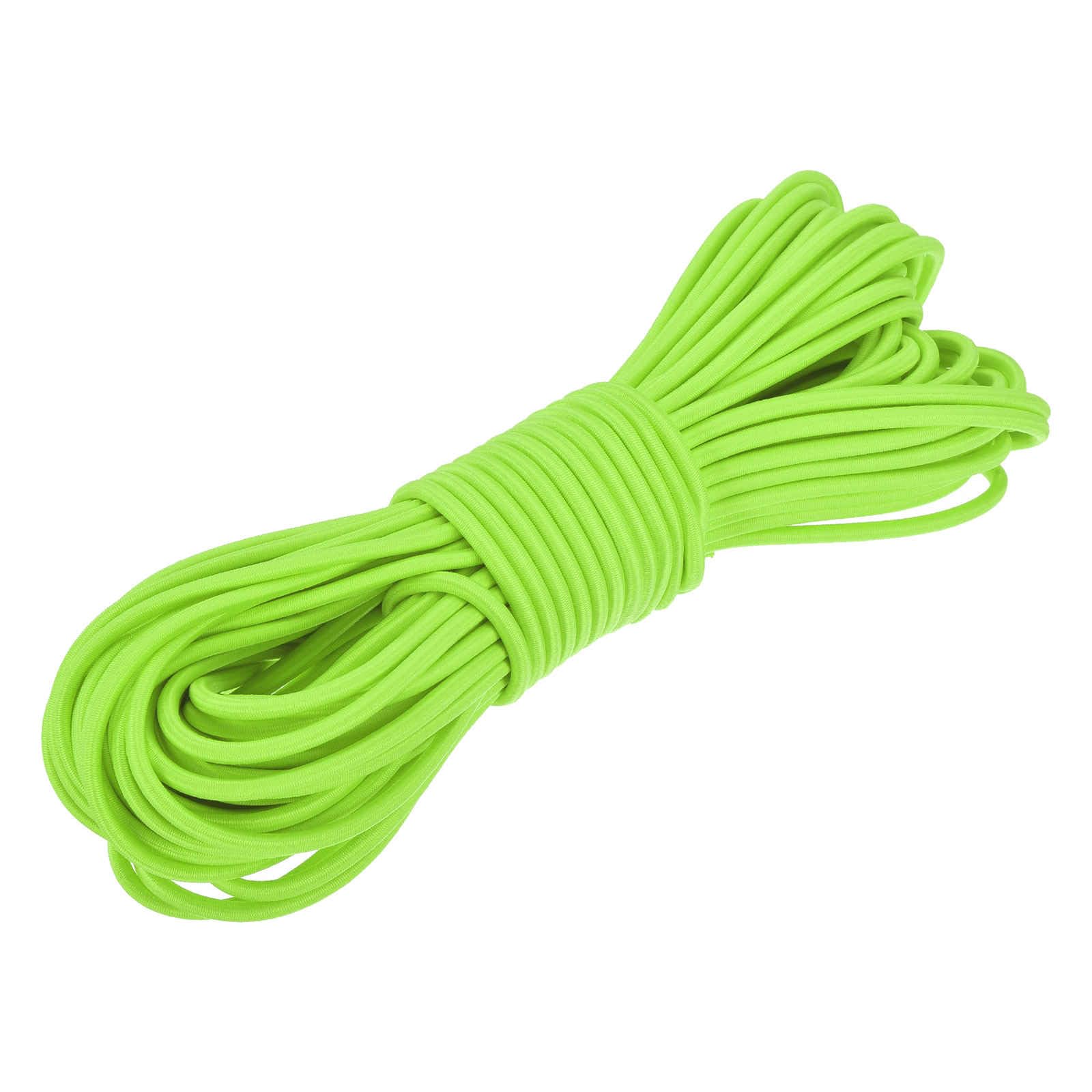 DMiotech 3mm Shock Cord, 17 M Fluorescent Green Bungee Cord Tent Pole Shock Cord Round Elastic Kayak Rope Stretch String Marine Grade Heavy Polyester for DIY Projects Tie Downs
