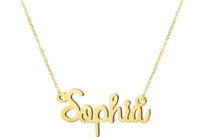 Yiyang Personalized Name Necklace 18K Gold Plated Stainless Steel pendant Jewelry Birthday Gift for Girls
