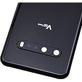 Black Glass Back Panel Cover Replacement for LG V60 ThinQ 5G V60 ThinQ 5G UW with Camera's Glass Lens and Frame with Pre Cut Adhesive and Tool Kit