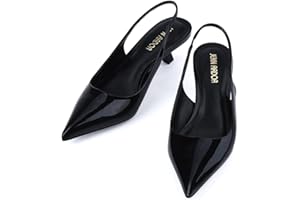 JENN ARDOR Slingback Heels for Women Low Heels Dress Shoes Kitten Pumps Dressy Heeled Sandals Wide Width Fashion Casual Shoes