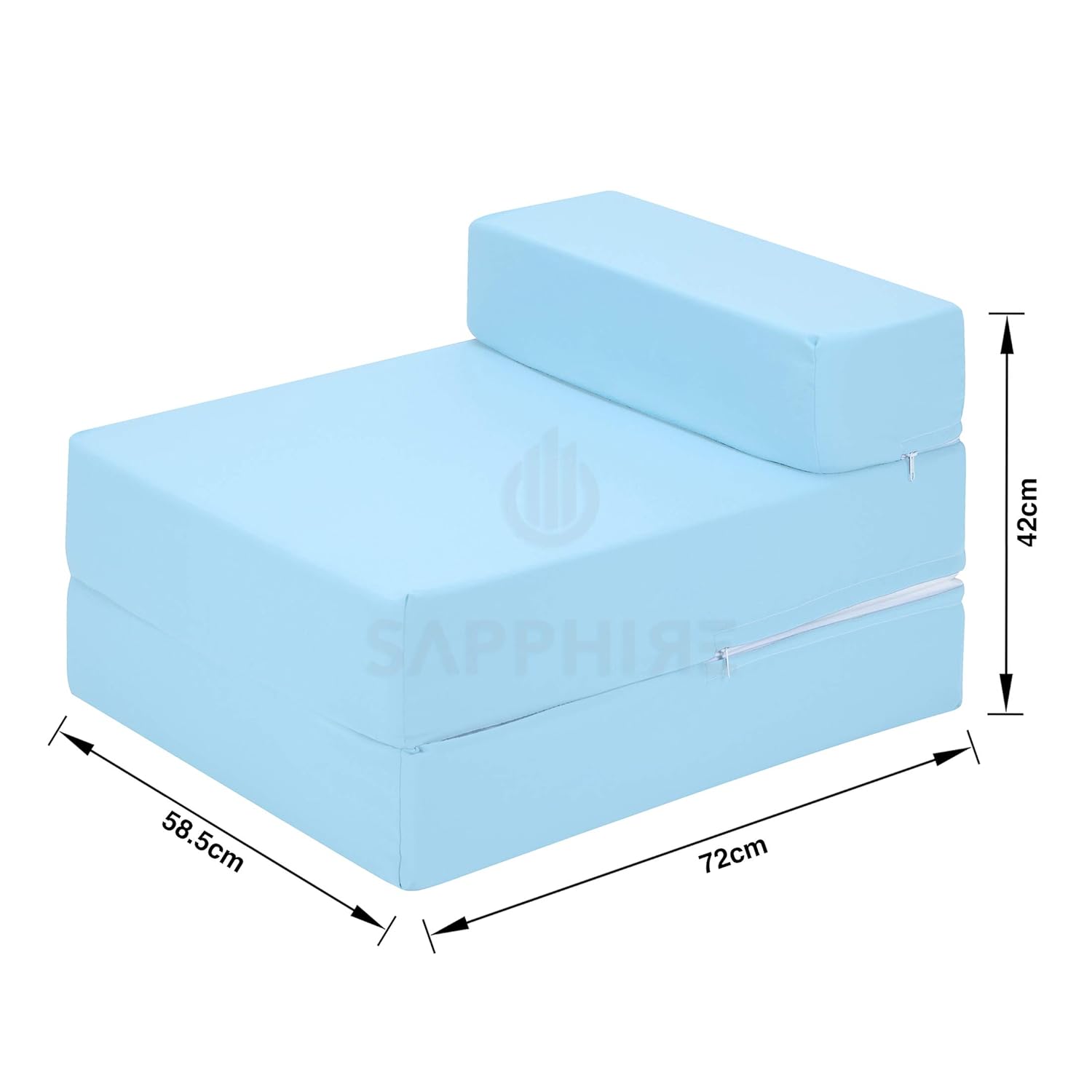 cómodo y Ligero con una Funda extraíble con Cremallera SAPPHIRE Cómodo