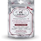 Cape Cod Polishing Cloths for Fine Metals | Jewelry Cleaner and Tarnish Remover | Silver Polishing to a Brilliant Shine | Foil Pack of (2) 4x6 Polishing Cloths