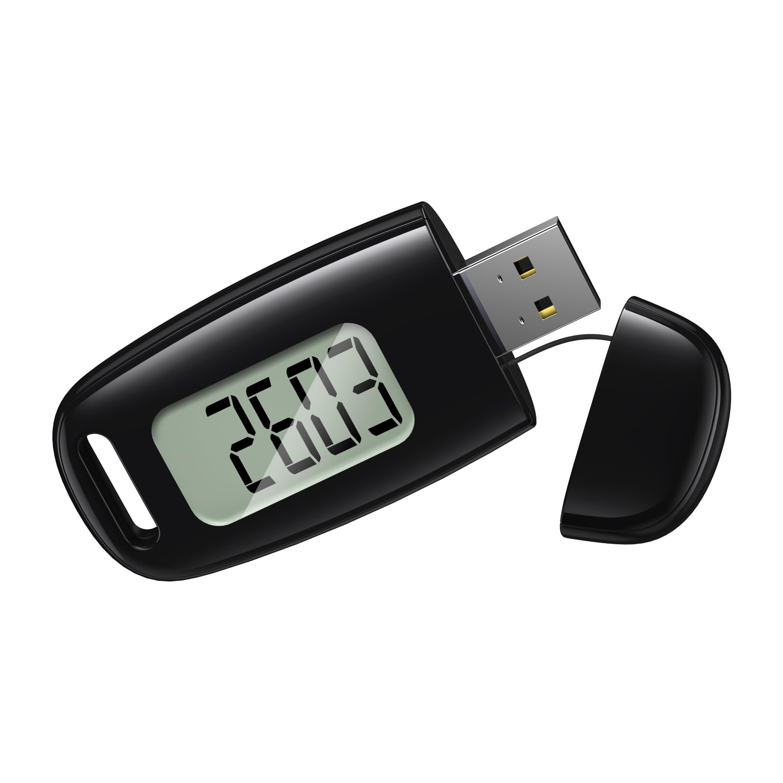 Ankilo 3D Walking Pedometer - Portable USB Rechargeable Step Counter with Clip, Lanyard, LED Backlight for Older Men, Women, Elders, Kids