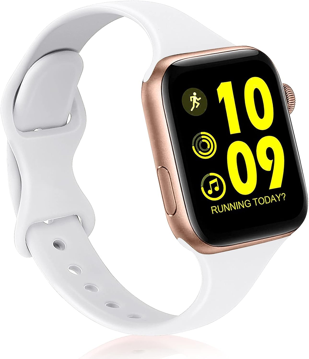 AIRPROEC Sport Bands Compatible with Apple Watch Band 38mm 40mm 42mm 44mm Slim Thin Skinny Narrow Silicone Replacement Strap Wristband for iWatch Series 6/5/4/3/2/1/SE Women Men