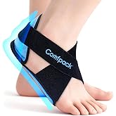 Comfpack Plantar Fasciitis Relief Ice Pack with Full Heel & Sole Gel Coverage, Gel Heel Cup Protector for Pain Relief, Adjustable Heel Foot Ice Pack Wrap for Sore Foot, Achilles Tendonitis