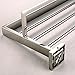 Leyden Chrome Bathroom Shelf, 24 Inch Towel Rack with Towel Bar Stainless Steel Wall Mounted Hotel Style