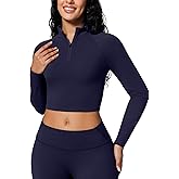 BRXL Womens Half Zip Jacket Lightweight Cropped Workout Jacket Athletic Pullover Running Yoga Gym Tops