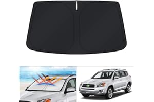 KUST Windshield Sun Shade for Toyota RAV4 2006 2007 2008 2009 2010 2011 2012 Accessories Custom Fit Sunshade Foldable Window Sun Protector Block UV Rays Keep Car Cooler