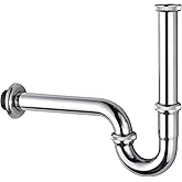 ZM Brass 1-1/4" P-trap Pipe, Adjustable Height Sink Waste Drain Kit, Chrome